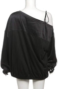 STAR ATHLETE OFF SHOULDER SWEATSHIRT
