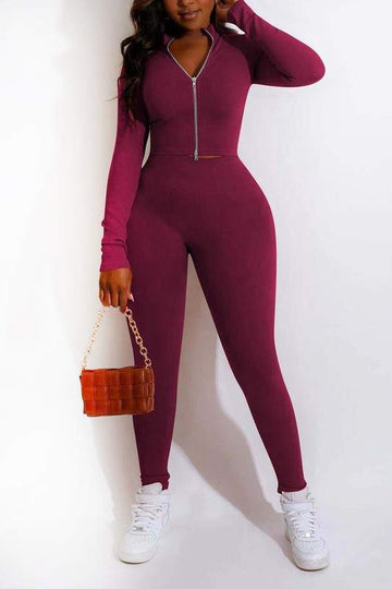 ZIP UP JACKET WORKOUT SET