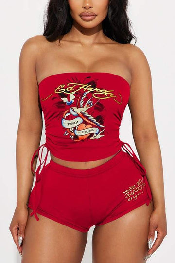 GRAPHIC TUBE AND SHORTS SET