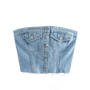 Denim Corset Top