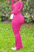 LONG SLEEVE SHRUG AND BODYCON JUMPSUIT SET