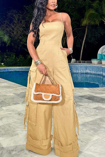 High-Waisted Wide Leg Jumpsuit for Trendy Look