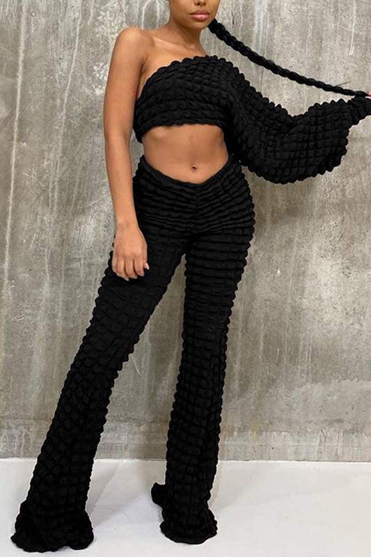 PUFFER PANTS AND SHIRT SET