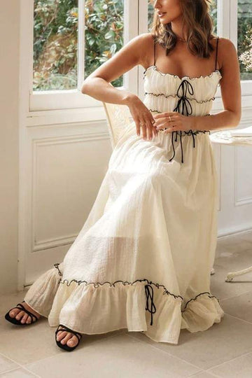 SOLID RUCHED MAXI DRESS