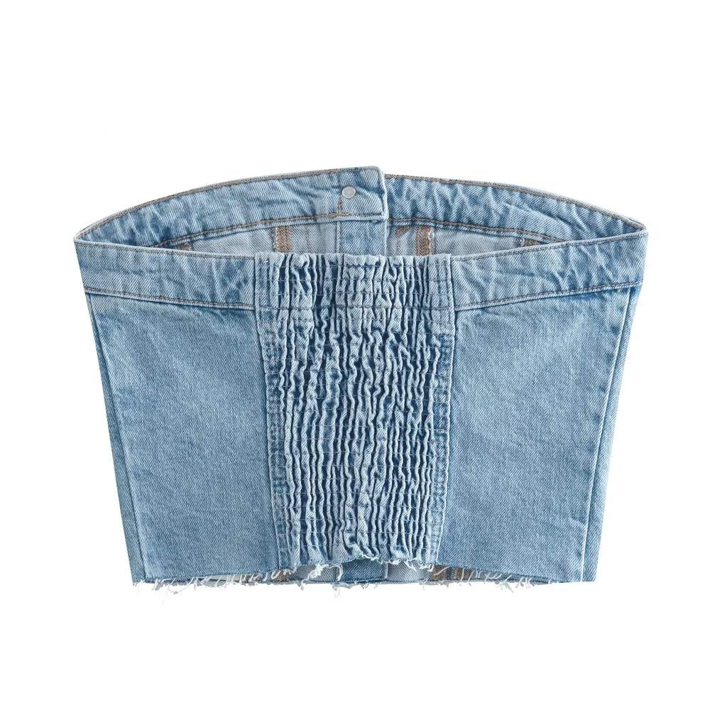 Denim Corset Top
