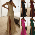 SPRING SLING SEQUIN SPLIT DRESS INS LEISURE LOOSE PARTY DRESS
