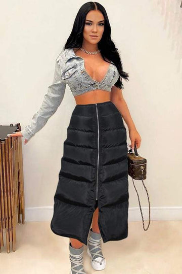 PUFFER LONG SKIRT