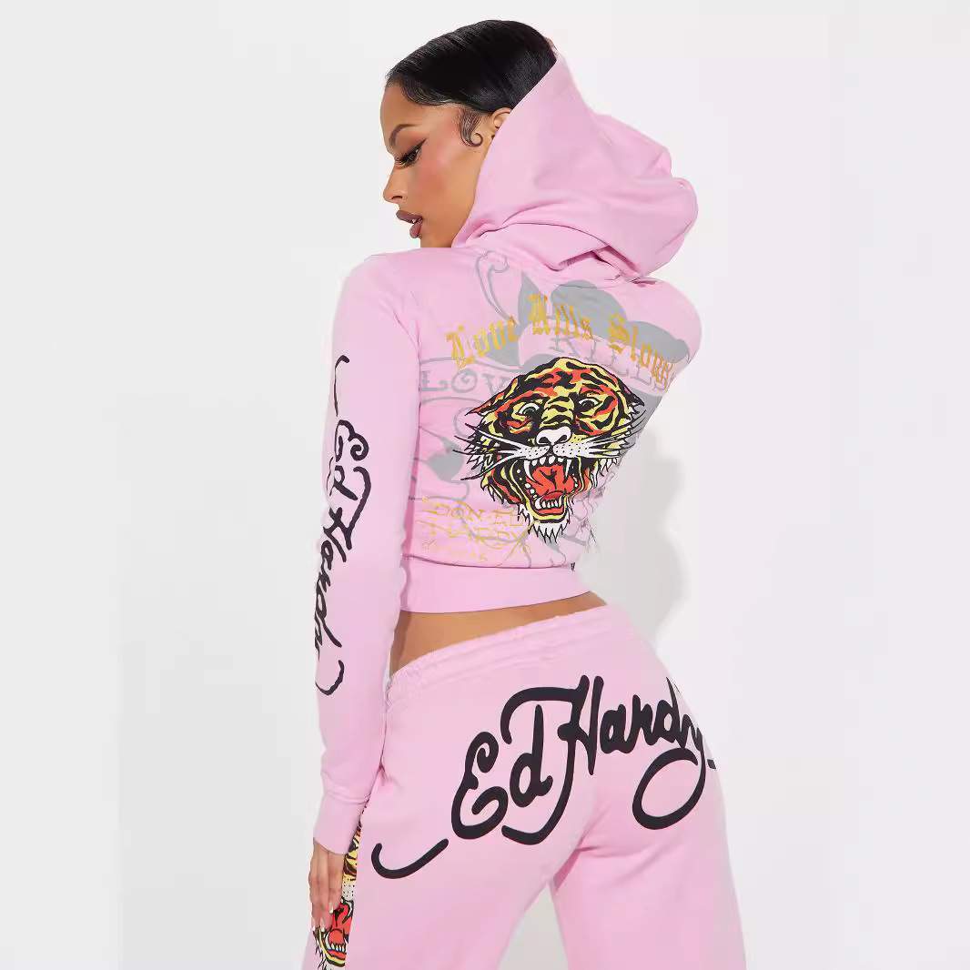 Graphic Skull Print Zip-Up Hoodie