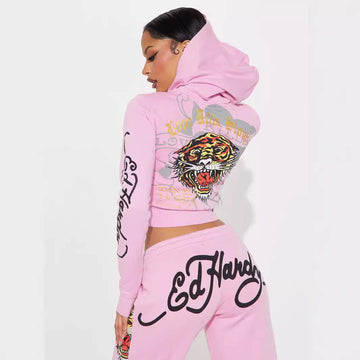Graphic Skull Print Zip-Up Hoodie
