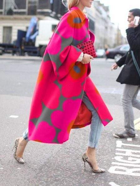 SPRING SPOTLONG BELL SLEEVE COAT LOOSE WINDBREAKER WOMEN