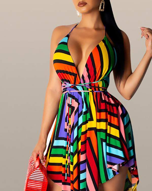 Elegant Colorful Maxi Dress