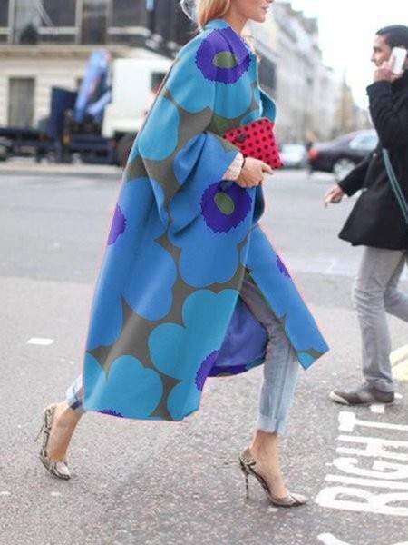 SPRING SPOTLONG BELL SLEEVE COAT LOOSE WINDBREAKER WOMEN