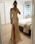SPRING SLING SEQUIN SPLIT DRESS INS LEISURE LOOSE PARTY DRESS