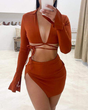 Party Attire: Elegant Body Hugging Set