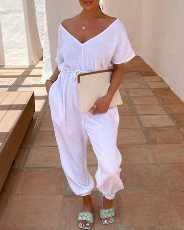 Relaxed Style Jumpsuit, Versatile Summer Look