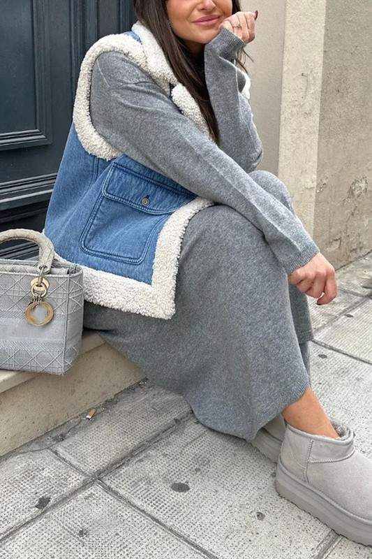 SHERPA DENIM VEST