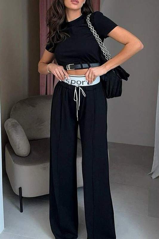 CROP TOP AND PANTS SET