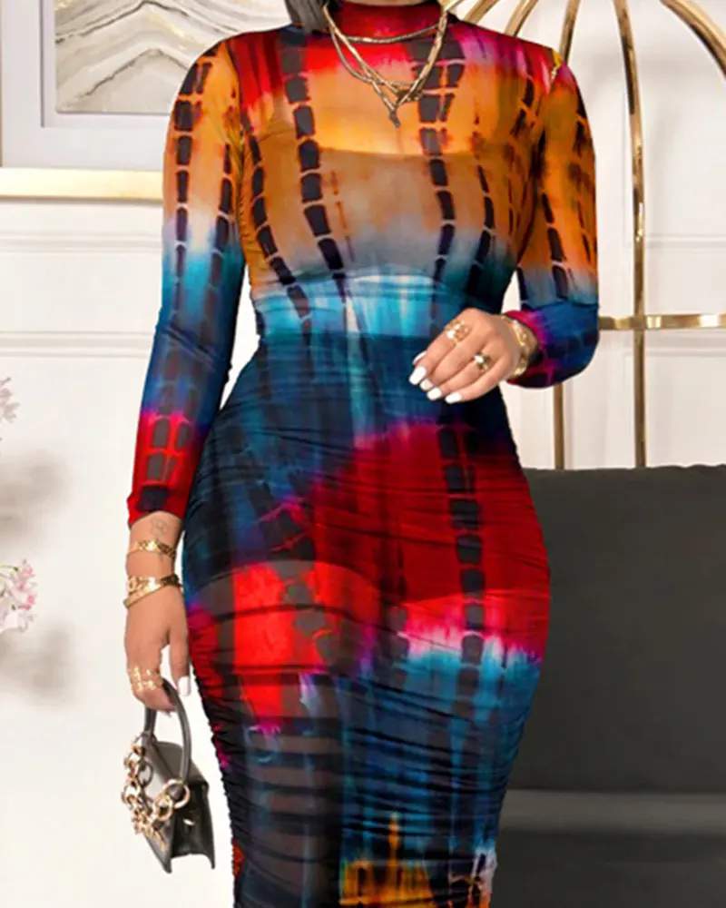 Colorful Bodycon Dress, Perfect for Parties