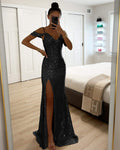 SPRING SLING SEQUIN SPLIT DRESS INS LEISURE LOOSE PARTY DRESS