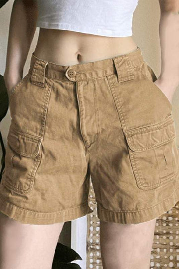 CARGO DENIM SHORTS