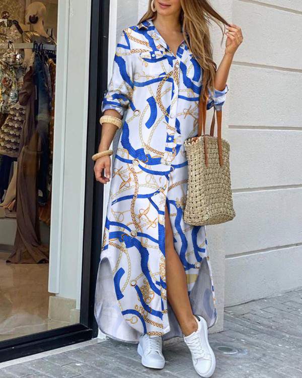 Button-Up Dress, Comfort Casual Shirt Dress